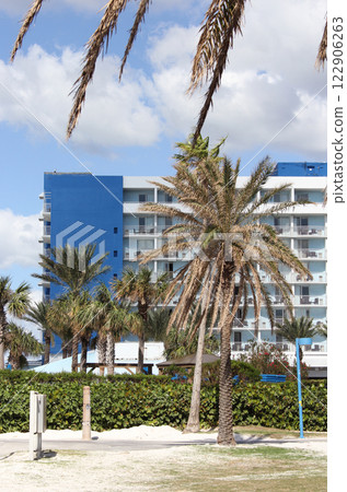 Buildings along water front in Clearwater FL 122906263