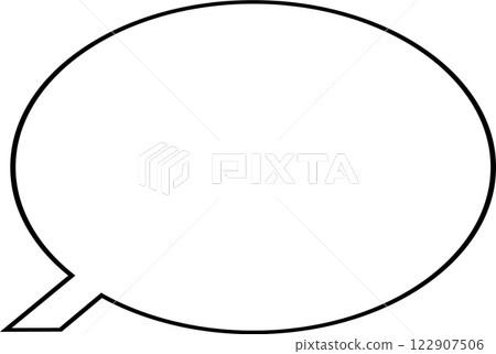 圓形橢圓形對話泡泡 122907506