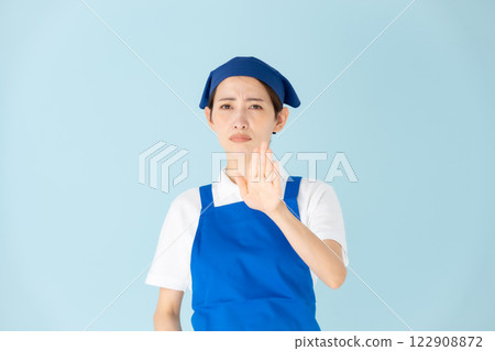 女性, 圍裙, 兼職, 打工, 不接受 122908872