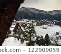 這是從合掌屋內看到的雪景。 122909059