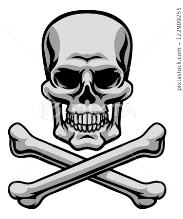 Skull And Crossbones Pirate Grim Reaper Cartoon Skull And Crossbones Pirate Grim Reaper Cartoon 122909255