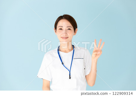 Woman, white coat, nurse, medical, 3 Woman, white coat, nurse, medical, 3 122909314