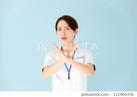 Woman, white coat, nurse, medical, divorce 122909350