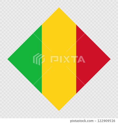 Mali rhombus flag. Vector illustration. 122909516