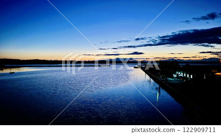 A quiet cove before dawn 122909711