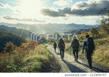 People who enjoy hiking 122909747
