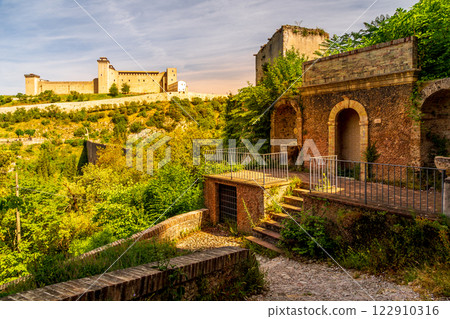 The charming ancient town of Spoleto in Umbria The charming ancient town of Spoleto in Umbria 122910316