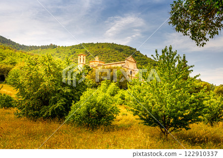 The charming ancient town of Spoleto in Umbria 122910337