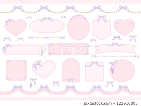 洛麗塔風格荷葉邊框套裝 洛麗塔風格荷葉邊框套裝 122910803