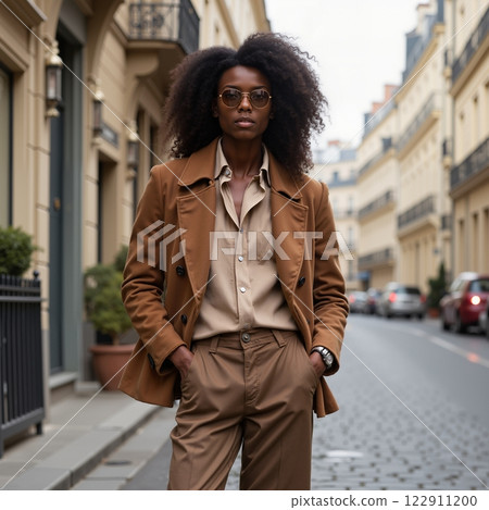 Girl in a brown jacket. 122911200