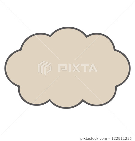 Plump cloud speech bubble simple 122911235