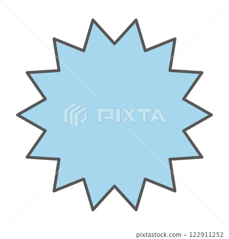 Light blue spiky speech bubble Light blue spiky speech bubble 122911252