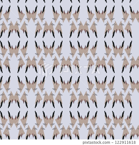 Elegant masculine geometric motif seamless pattern. Small element modern fabric design textile swatch ladies dress, man shirt all over print block. 122911618