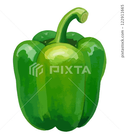 青椒水彩插畫-AI生成 青椒水彩插畫-AI生成 122911665