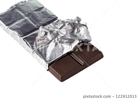 Dark Chocolate Bar isolated on a white background. Dark Chocolate Bar isolated on a white background. 122912013