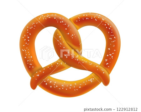 Realistic salty pretzel pastry, isolated German beer festival bretzel. 3d vector traditional Bavarian bakery for Oktoberfest celebration, fresh pastry. German cuisine dough baked food with sprinkles Realistic salty pretzel pastry, isolated German beer festival bretzel. 3d vector traditional Bavarian bakery for Oktoberfest celebration, fresh pastry. German cuisine dough baked food with sprinkles 122912812