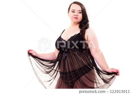 Woman plus size in lace lingerie set Woman plus size in lace lingerie set 122913011