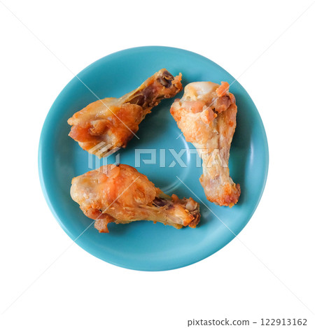 Crispy fried chicken wings in salt sauce. Crispy fried chicken wings in salt sauce. 122913162