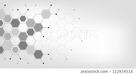 Abstract design element with geometric background of hexagons shape pattern Abstract design element with geometric background of hexagons shape pattern 122914518