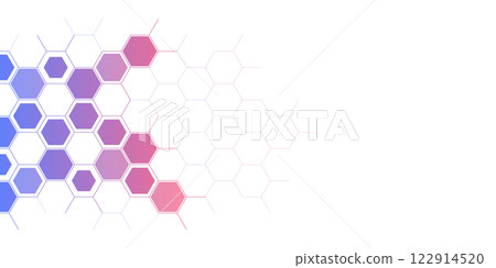 Abstract design element with geometric background of hexagons shape pattern 122914520