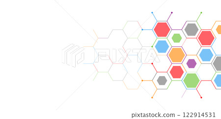 Abstract design element with geometric background of hexagons shape pattern Abstract design element with geometric background of hexagons shape pattern 122914531