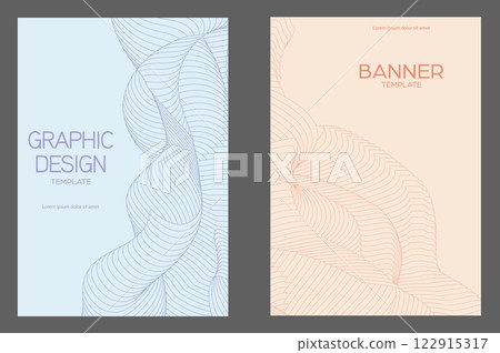 A pattern of wavy lines. Abstract background. Interior design, wallpaper, textures, textiles. The possibility of packaging, banners and creative design ideas 122915317
