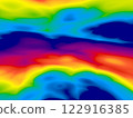 Colorful ripples rainbow background 122916385