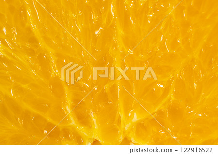 Macro Texture Of Ripe Fresh Orange Fruit Pulp. 122916522