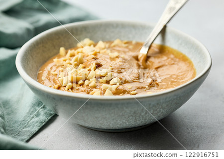 bowl of thai peanut sauce 122916751