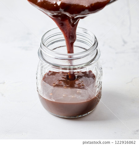 jar of chinese asian barbecue garlic brown sauce jar of chinese asian barbecue garlic brown sauce 122916862