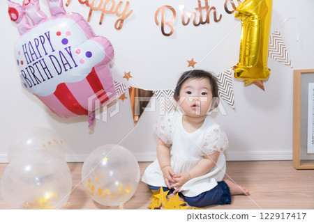 日本1歲女孩生日派對 122917417