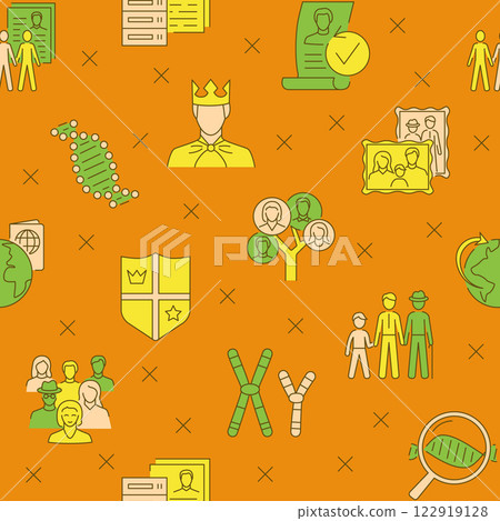 Family history and ancestry seamless pattern 122919128