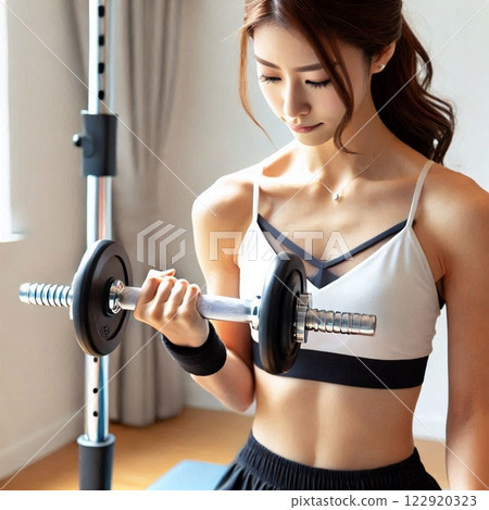 Women who train muscle 122920323