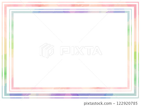 水彩畫方形框架 水彩畫方形框架 122920785