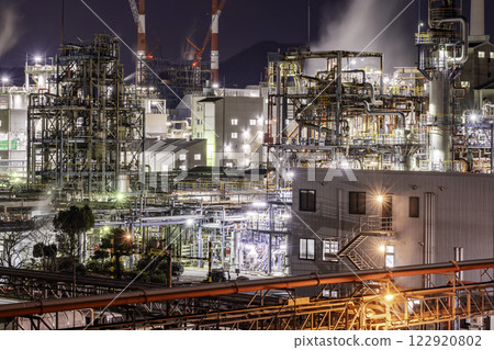 山口縣周南市東曹南洋事業所周南工廠夜景 山口縣周南市東曹南洋事業所周南工廠夜景 122920802