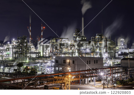 山口縣周南市東曹南洋事業所周南工廠夜景 山口縣周南市東曹南洋事業所周南工廠夜景 122920803