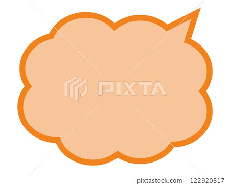 語音泡棉橙色蓬鬆向量單 語音泡棉橙色蓬鬆向量單 122920817