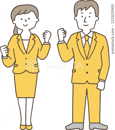 穿著膽量的衣服的男人和婦女擺在 122920900