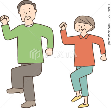 高高興興地走的資深夫婦 高高興興地走的資深夫婦 122920911