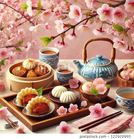 Beautiful Japanese spring scenery 122920995