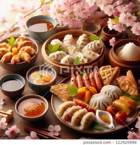 Beautiful Japanese spring scenery 122920996