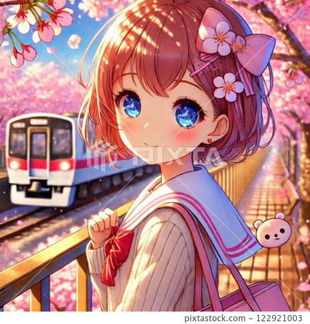Beautiful Japanese spring scenery 122921003