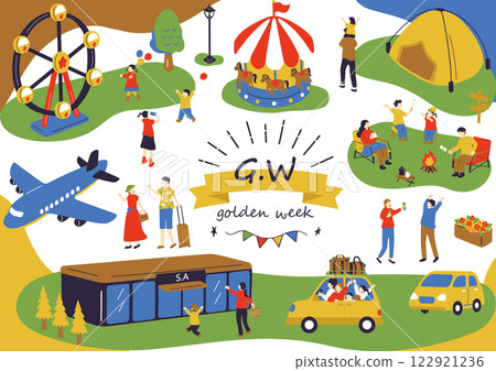 人們享受黃金周 122921236