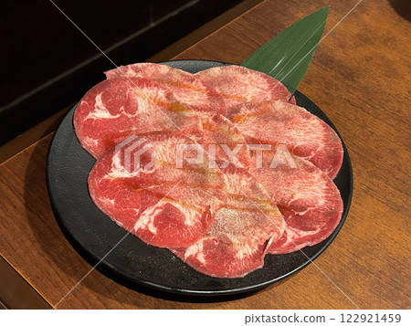 Salted beef tongue grilled meat 122921459