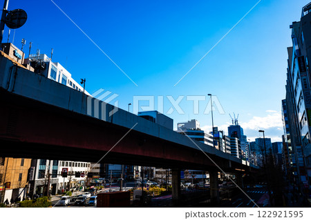 東京城市景觀首都高速公路岩本町交叉口周圍 2025.01 b-2 高飽和度對比 122921595