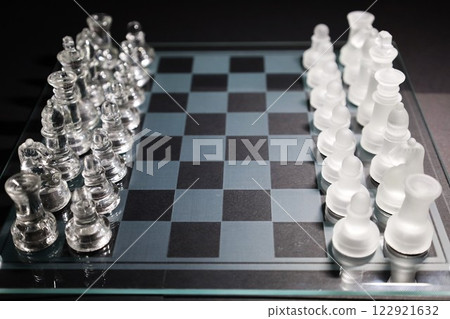 + Chess pieces and chess board 122921632