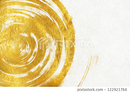 白色和紙上帶有金色抽象圖案的奢華背景材料 122921768