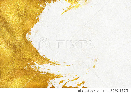 A luxurious background material with gold abstract patterns on white Japanese paper A luxurious background material with gold abstract patterns on white Japanese paper 122921775