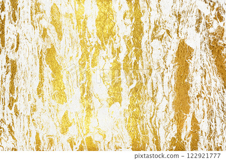 白色和紙上帶有金色抽象圖案的奢華背景材料 122921777