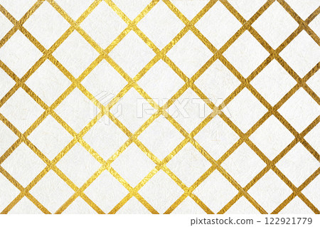 白色和紙上帶有金色抽象圖案的奢華背景材料 122921779
